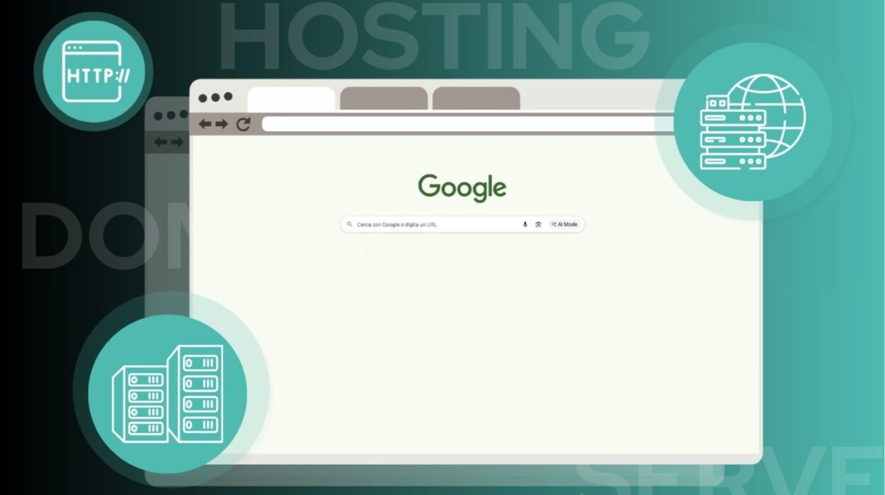 cover in cui si inserisce la parte di hosting in modo semplificato attraverso una schermata di navigazione google